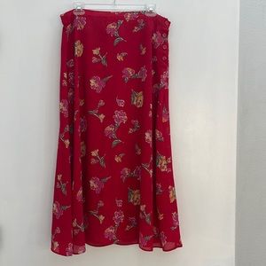 Floral Vintage Midi Skirt